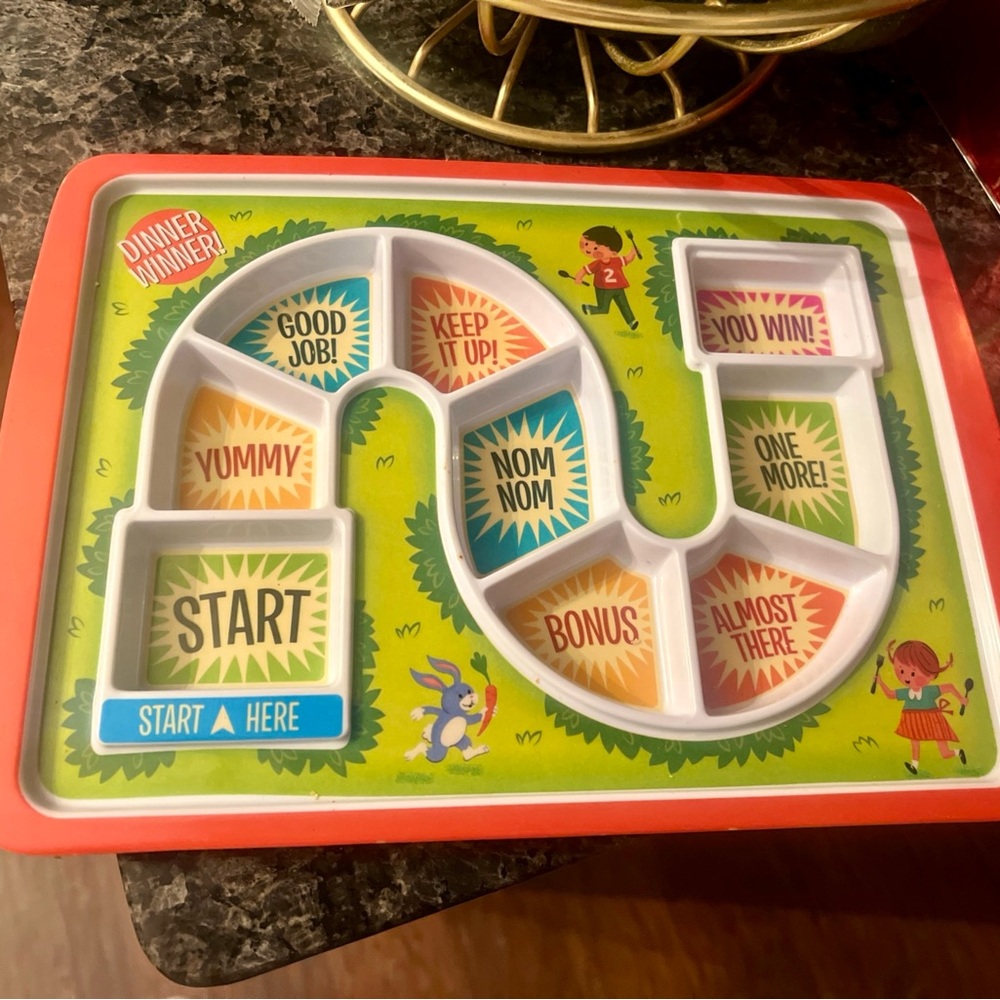 Genuine Fred Dinner Winner Tray Children Lunch Board Game Kids Dinner Meal Plate